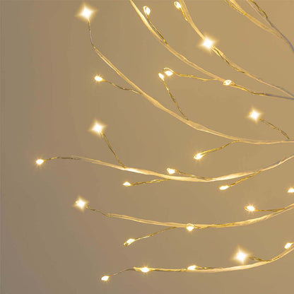 Corona natalizia in tiglio bianco 45 cm 160 MicroLED