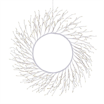 Corona natalizia in tiglio bianco 75 cm 350 MicroLED
