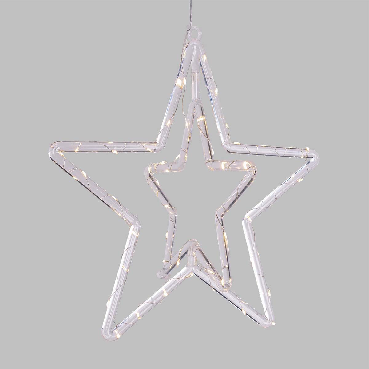 Stella doppia luminosa crystal 35 cm MicroLED