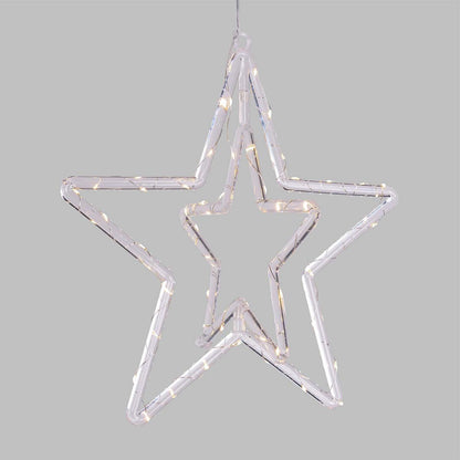 Stella doppia luminosa crystal 35 cm MicroLED