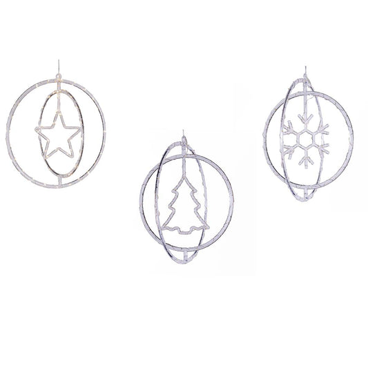 Decorazione natalizia luminosa Ø32 cm con MicroLED