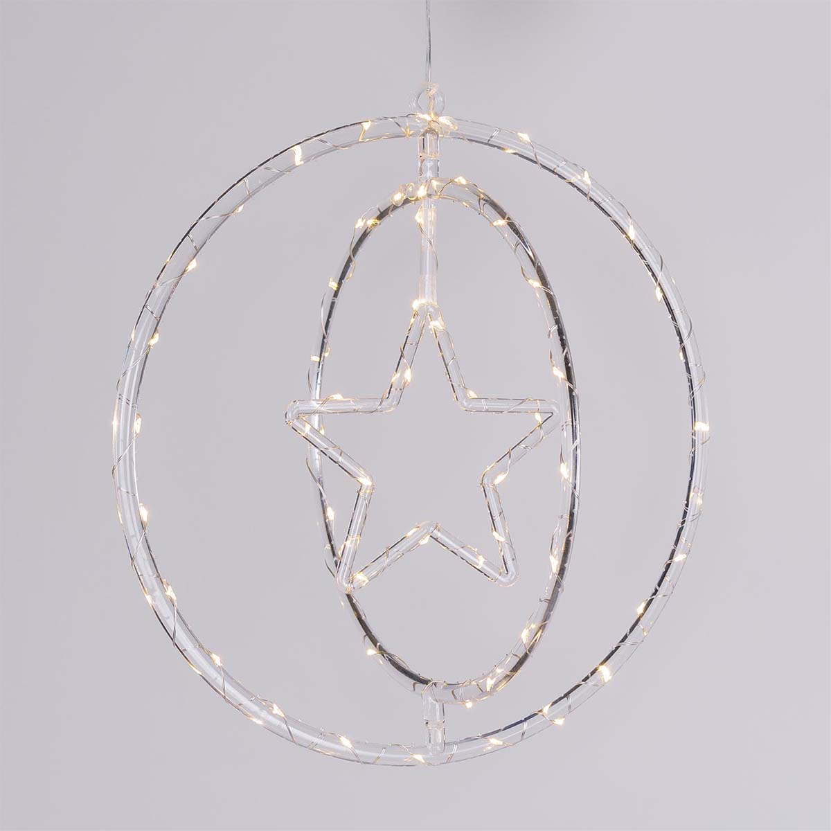 Decorazione natalizia luminosa Ø32 cm con MicroLED