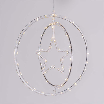 Decorazione natalizia luminosa Ø32 cm con MicroLED