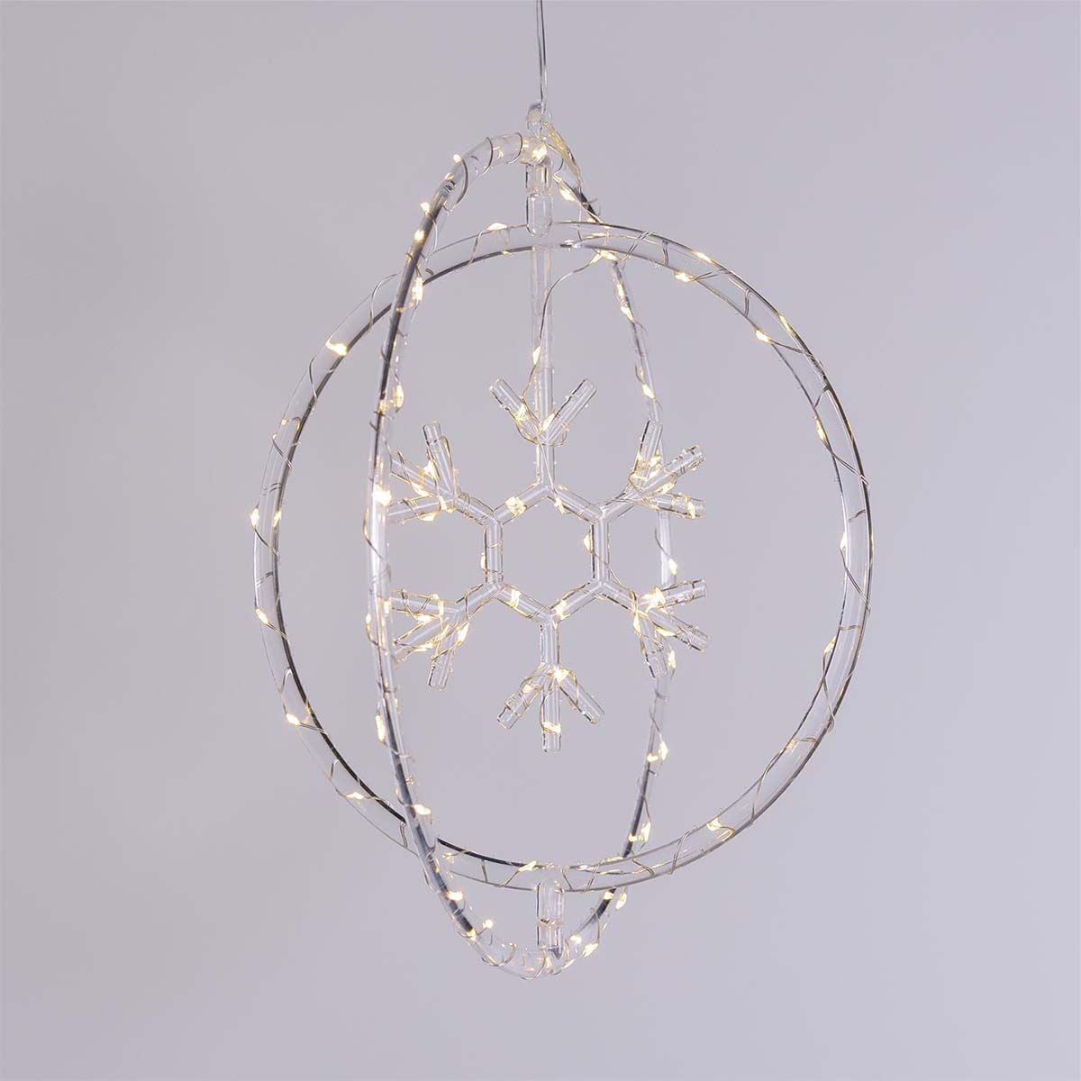 Decorazione natalizia luminosa Ø32 cm con MicroLED