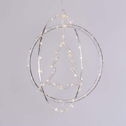 Decorazione natalizia luminosa Ø32 cm con MicroLED