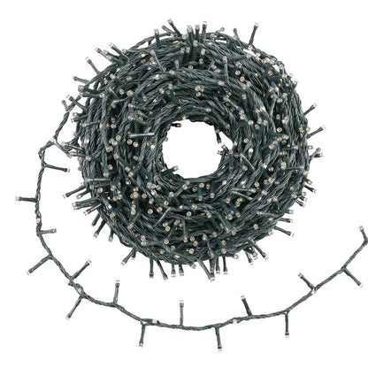 Catena luci di Natale minicluster 30 metri 1660 LED bianco caldo e freddo Lotti