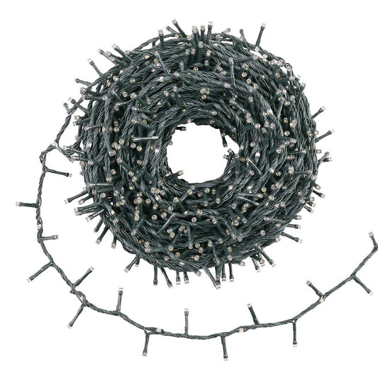 Catena luci di Natale minicluster 30 metri 1660 LED bianco caldo e freddo Lotti