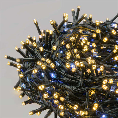 Catena luci di Natale minicluster 30 metri 1660 LED bianco caldo e freddo Lotti