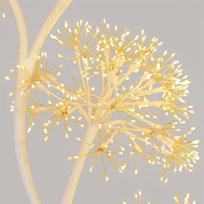 Albero natalizio luminoso bianco H 120 cm con 5 sfere