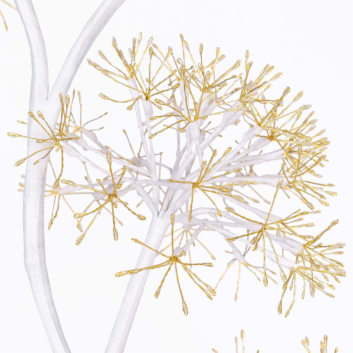 Albero natalizio luminoso bianco H 170 cm con 5 sfere