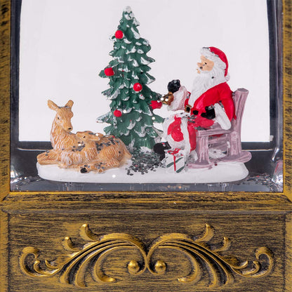 Lanterna natalizia luminosa con glitter