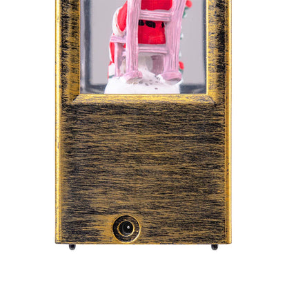 Lanterna natalizia luminosa con glitter