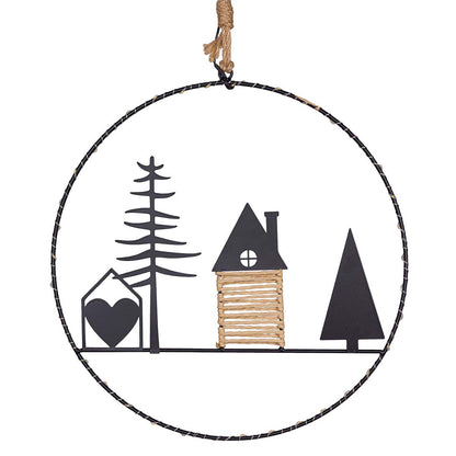 Corona natalizia luminosa 35 cm MicroLED bianco caldo