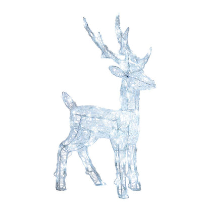 Renna natalizia luminosa 3D H 65 cm 80 LED