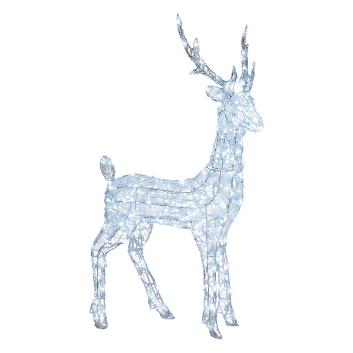 Renna natalizia luminosa 3D H 105 cm 180 LED