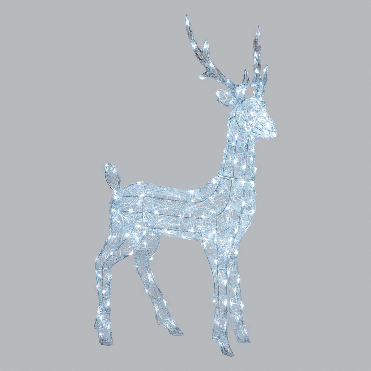 Renna natalizia luminosa 3D H 105 cm 180 LED
