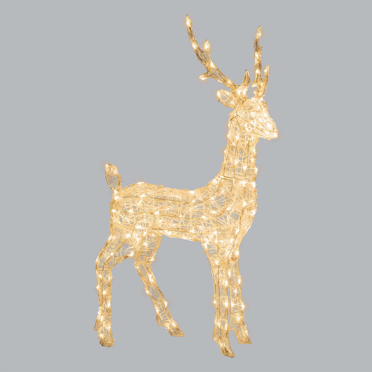 Renna natalizia luminosa 3D H 105 cm 180 LED