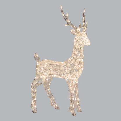 Renna natalizia luminosa 3D H 105 cm 180 LED
