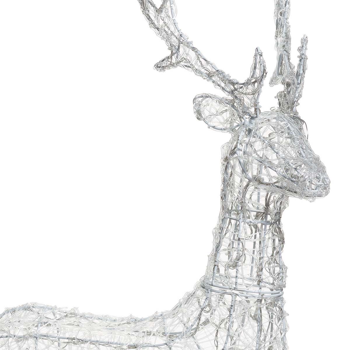 Renna natalizia luminosa 3D H 105 cm 180 LED