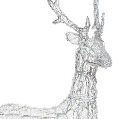 Renna natalizia luminosa 3D H 105 cm 180 LED