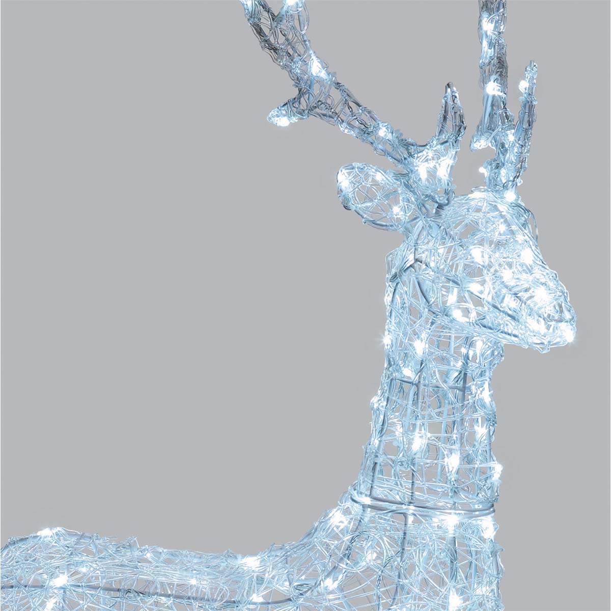 Renna natalizia luminosa 3D H 105 cm 180 LED