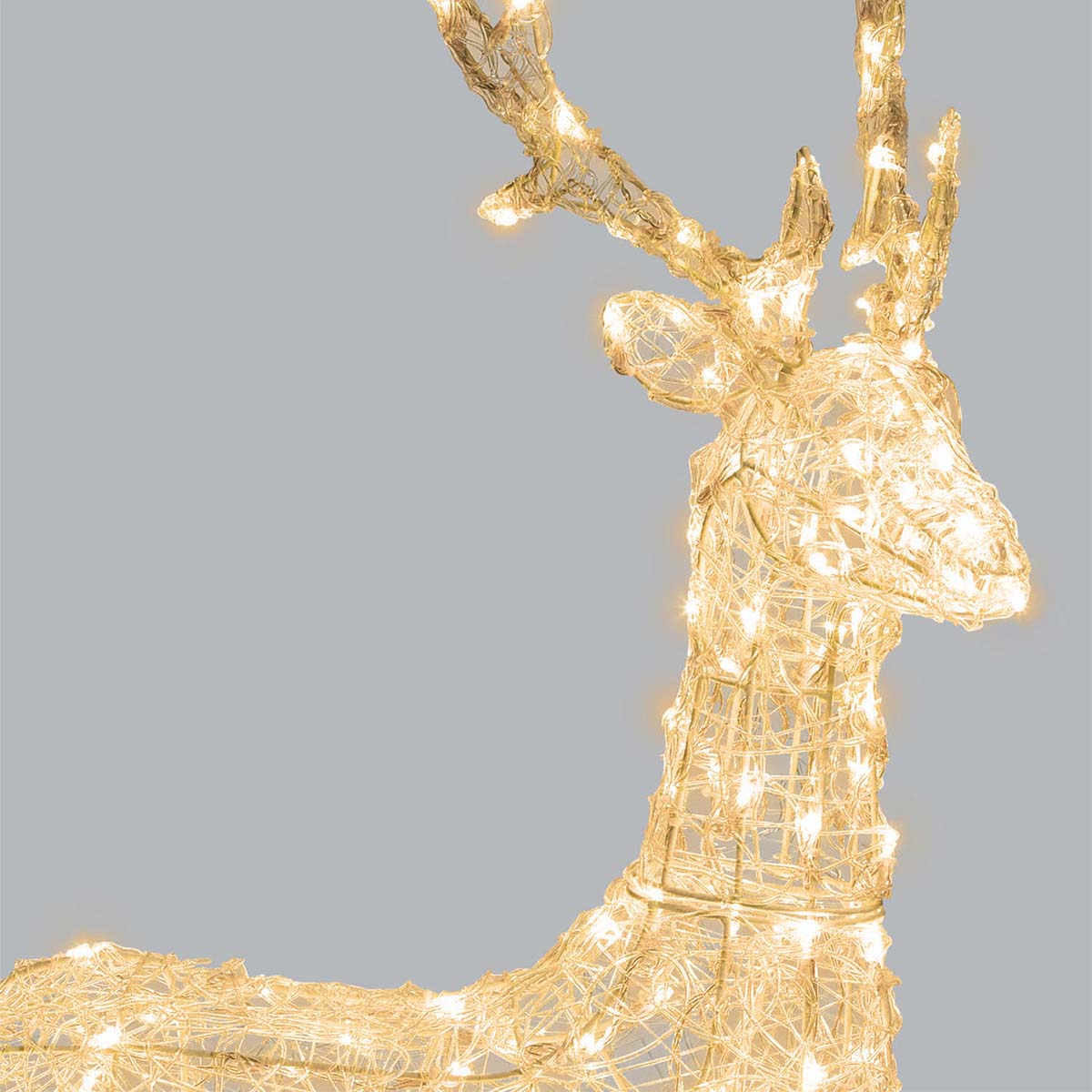 Renna natalizia luminosa 3D H 105 cm 180 LED