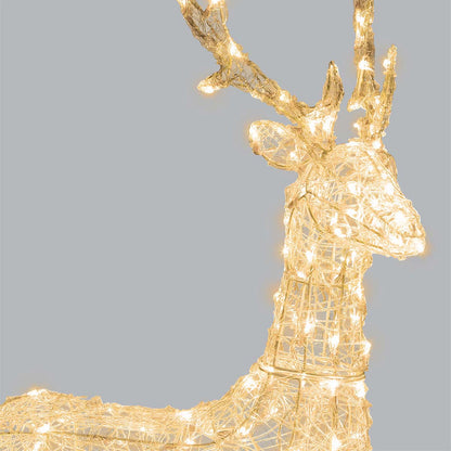 Renna natalizia luminosa 3D H 105 cm 180 LED
