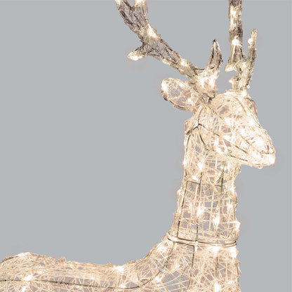 Renna natalizia luminosa 3D H 105 cm 180 LED