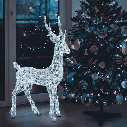 Renna natalizia luminosa 3D H 105 cm 180 LED