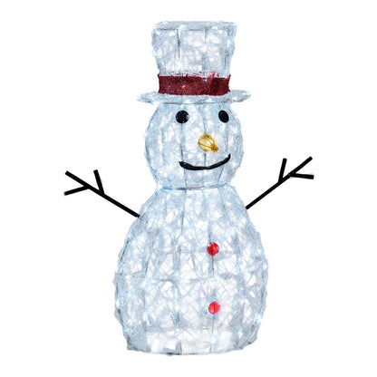 Pupazzo di neve natalizio a LED H 70 cm 3D