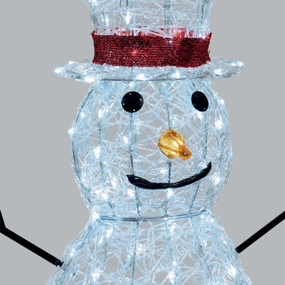 Pupazzo di neve natalizio a LED H 70 cm 3D