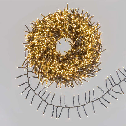 Catena luci di Natale 15 metri 1000 miniLED bianco caldo Lotti