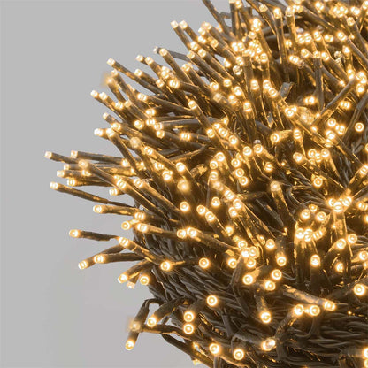 Catena luci di Natale 15 metri 1000 miniLED bianco caldo Lotti