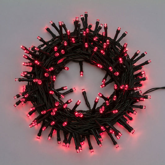 Catena luci di Natale 12,8 m 320 led rosso Lotti 95694