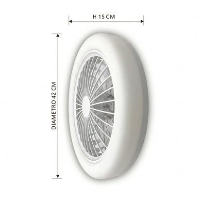Plafoniera LED da soffitto con ventilatore Ø 42 cm 24W