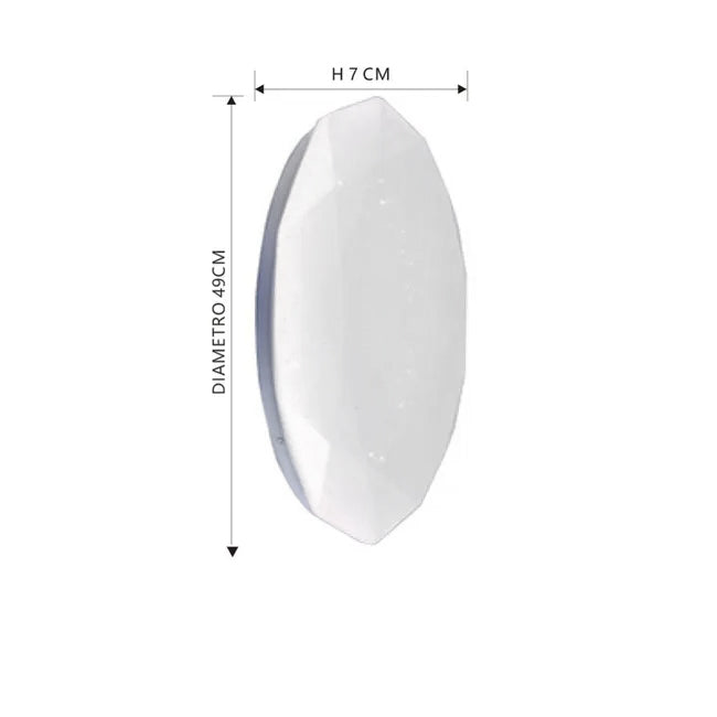 Plafoniera Sendy LED regolabile, 50,5 cm, 72 W, con telecomando