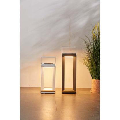 Lanterna solare led in alluminio e polywood h 56 cm vari colori
