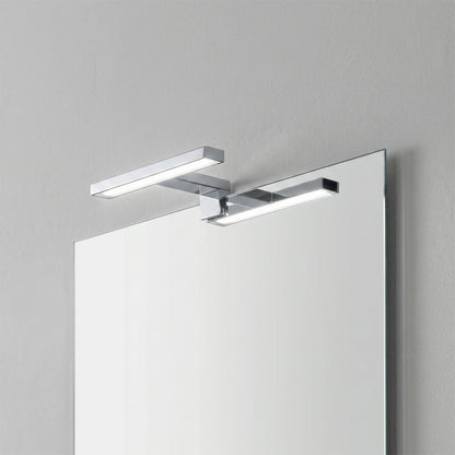 Lampada LED universale per specchio 18 cm cromata 4000K