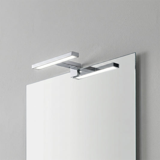 Lampada LED universale per specchio 18 cm cromata 4000K