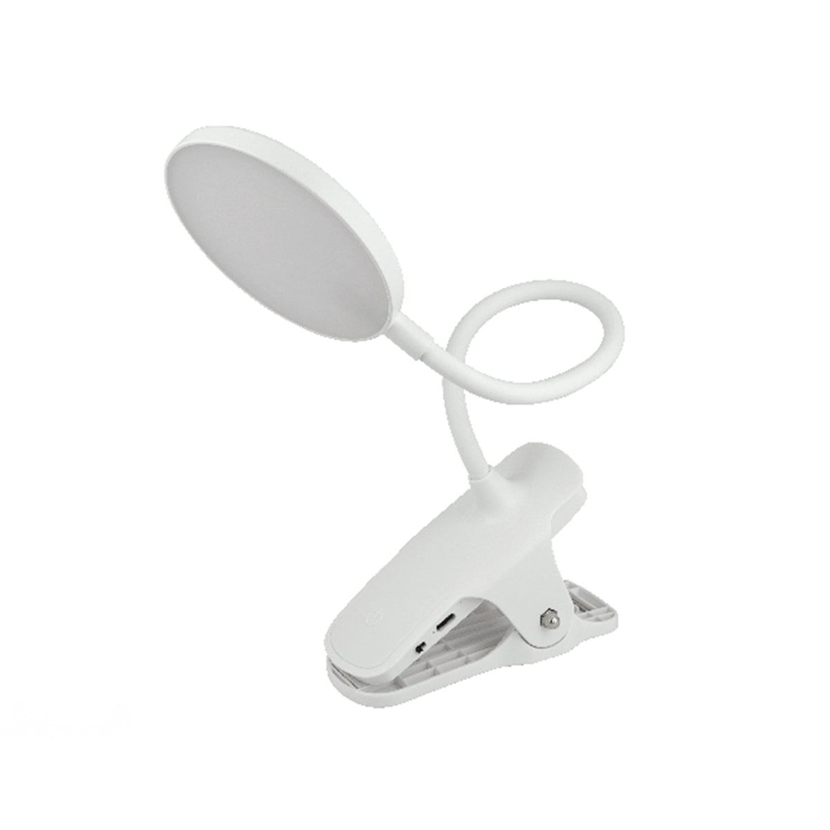 Lampada da tavolo LED con clip ricaricabile flessibile bianca 3 CCT IP44