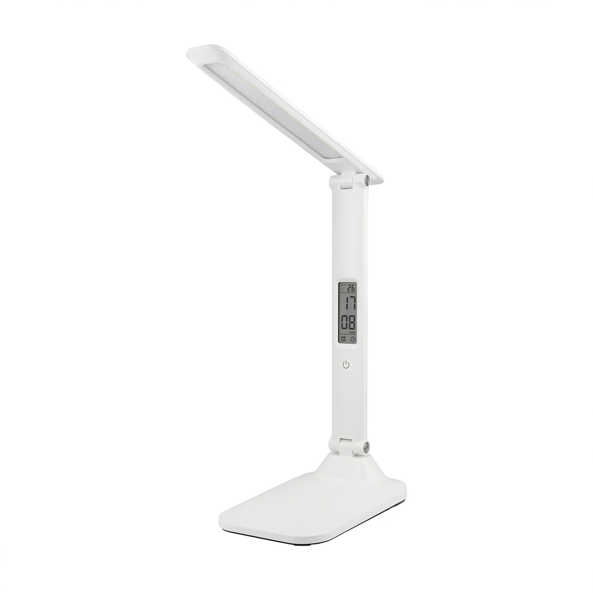 Lampada da tavolo LED ricaricabile Hiro dimmerabile con display bianca IP44