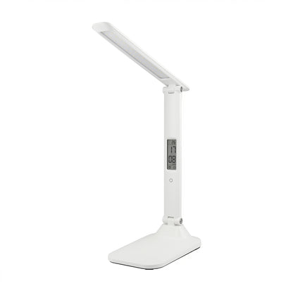 Lampada da tavolo LED ricaricabile Hiro dimmerabile con display bianca IP44