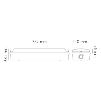 Lampada di emergenza LED da incasso 3,5W 6500K