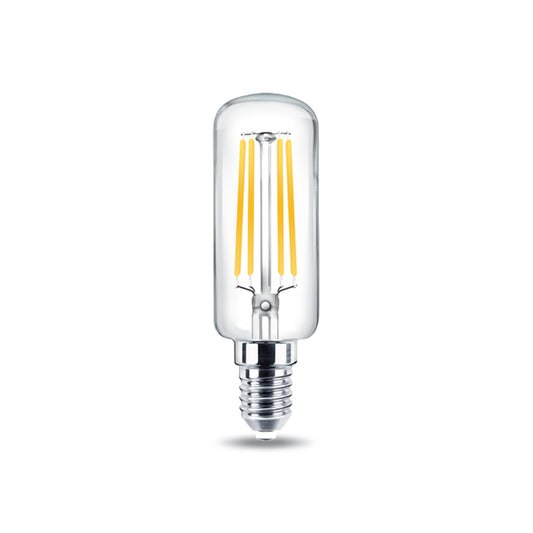 Lampadina tubolare LED E14 filamento chiaro T30 2700K 1100lm