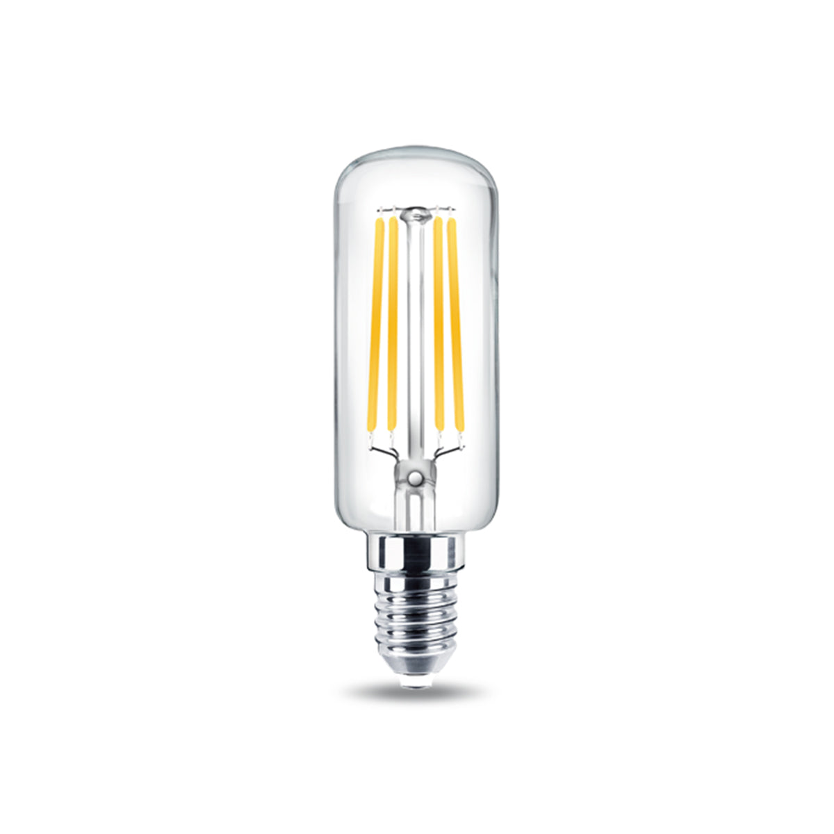 Lampadina tubolare LED E14 filamento chiaro T30 4000K 1100lm
