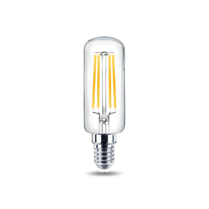 Lampadina tubolare LED E14 filamento chiaro T30 4000K 1100lm