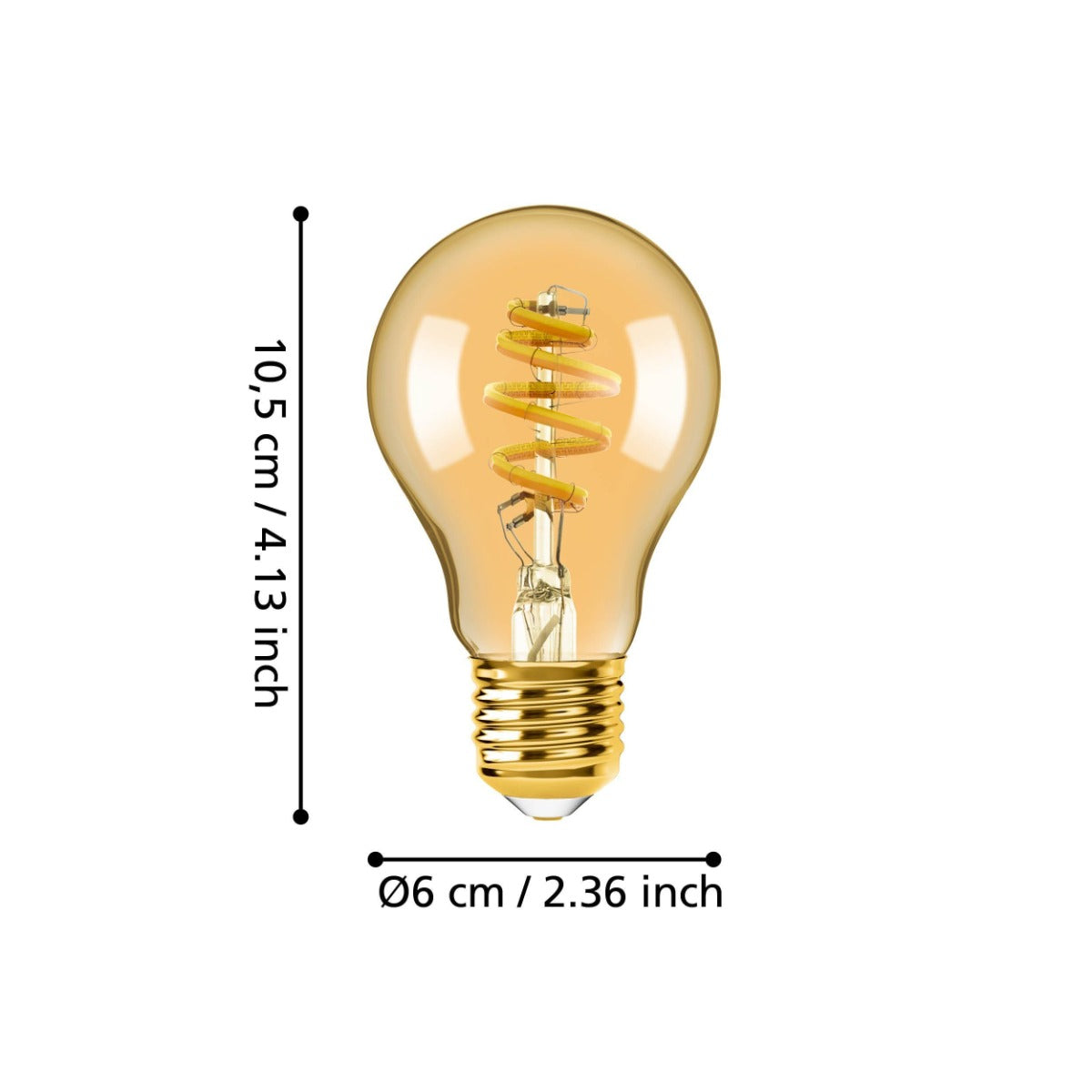 Lampadina smart E27 Eglo dimensioni