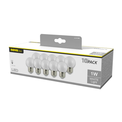 Lampadine LED E27 1,8W confezione 10 pezzi