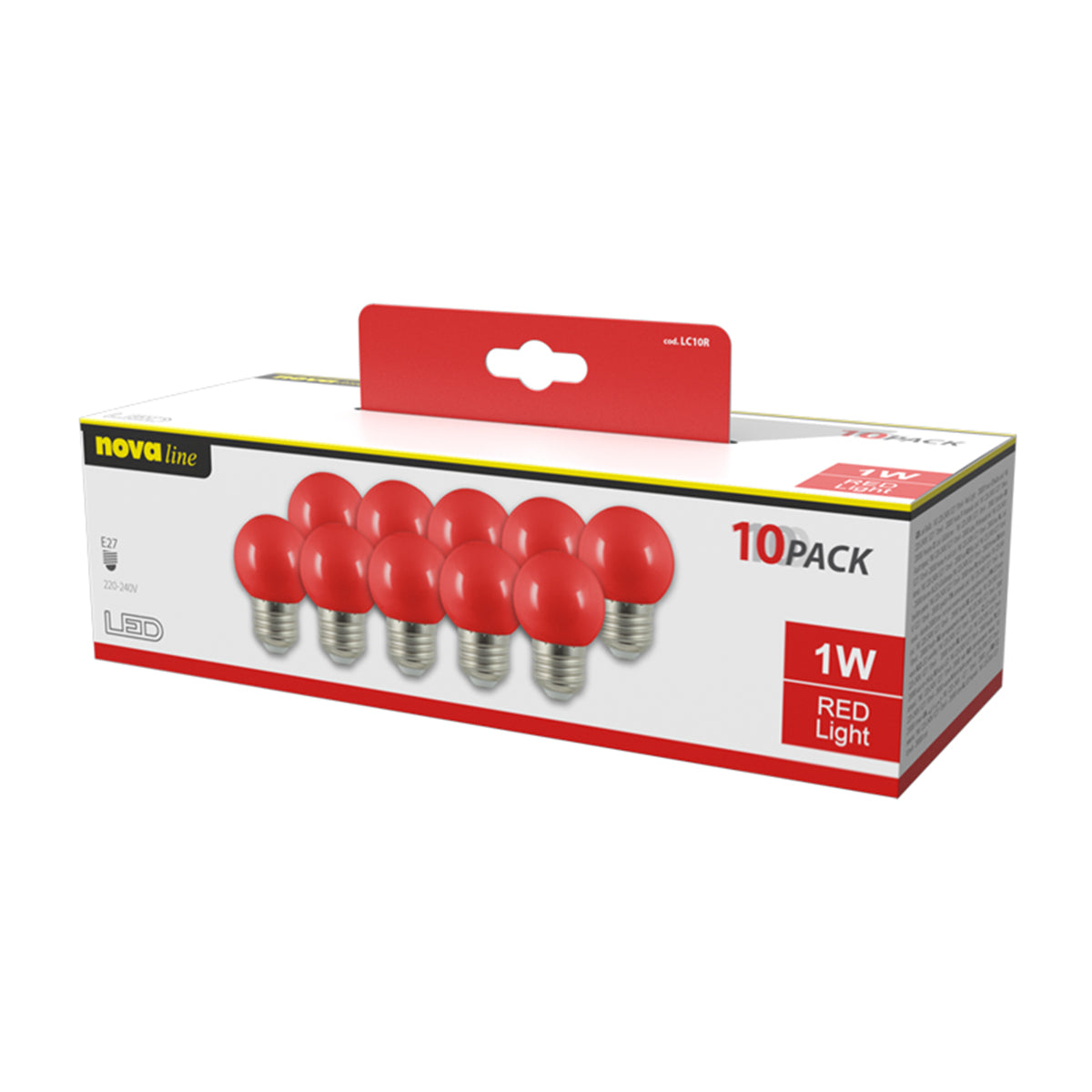 Lampadine LED E27 1,8W confezione 10 pezzi