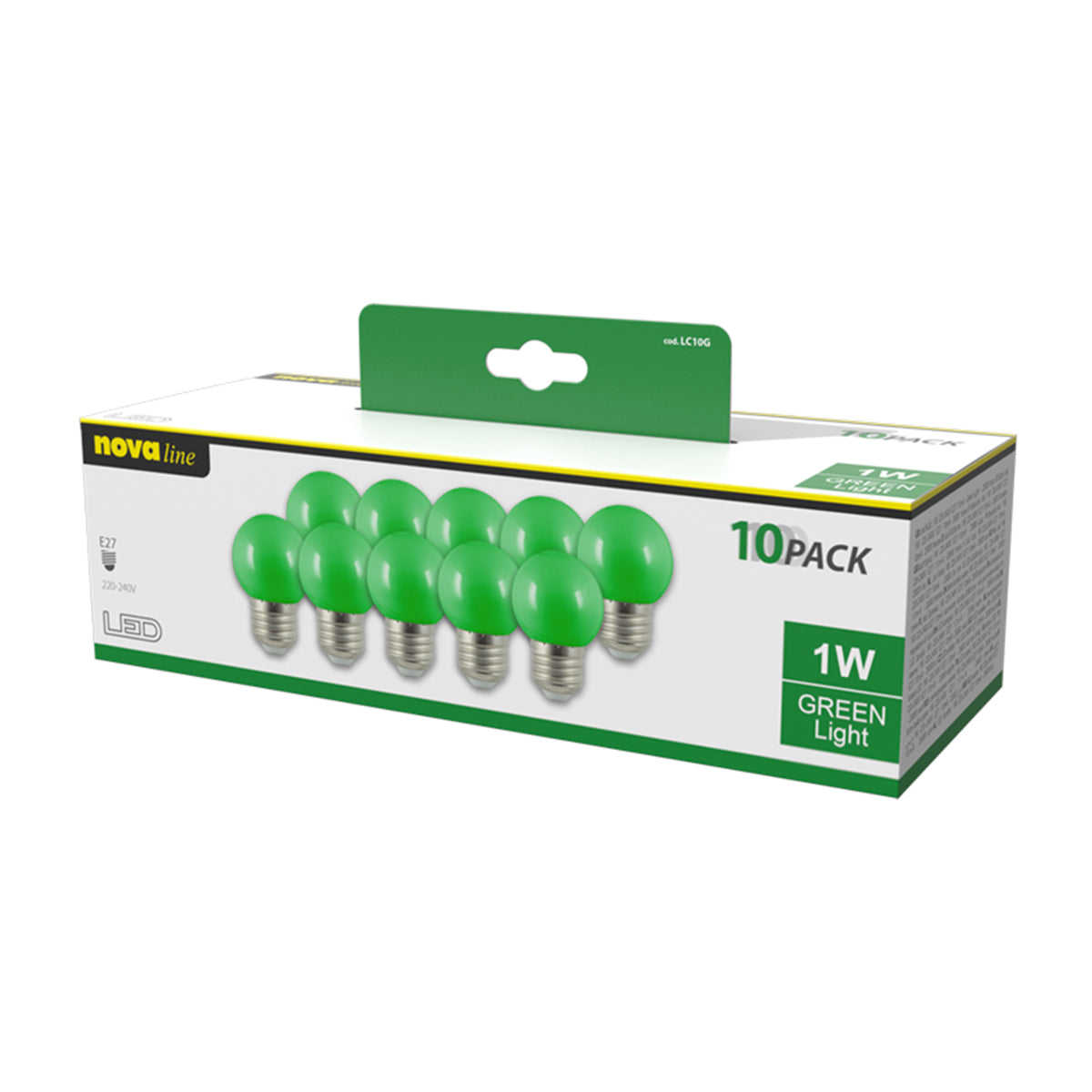 Lampadine LED E27 1,8W confezione 10 pezzi